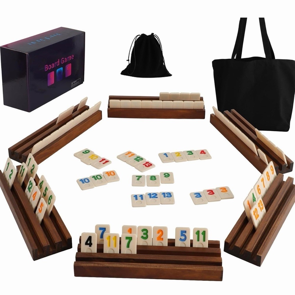 Rummy Cube Game Original - Rummy Cube Game 2-6 Players with 160 Tiles and 6 Wood